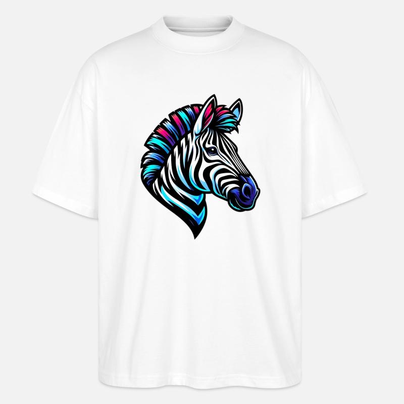 Zebra - Stanley/Stella Oversized Unisex Bio T-Shirt Blaster 2.0 - Weiß
