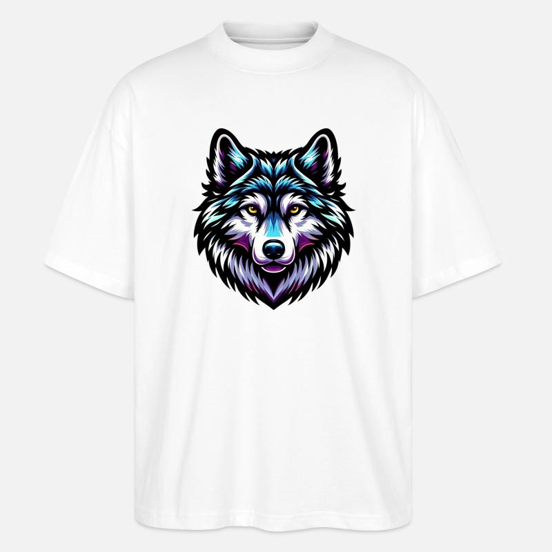 Wolf - Stanley/Stella Oversized Unisex Organic T-shirt Blaster 2.0 - white