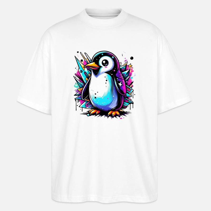 Penguin - Stanley/Stella Oversized Unisex Organic T-shirt Blaster 2.0 - white