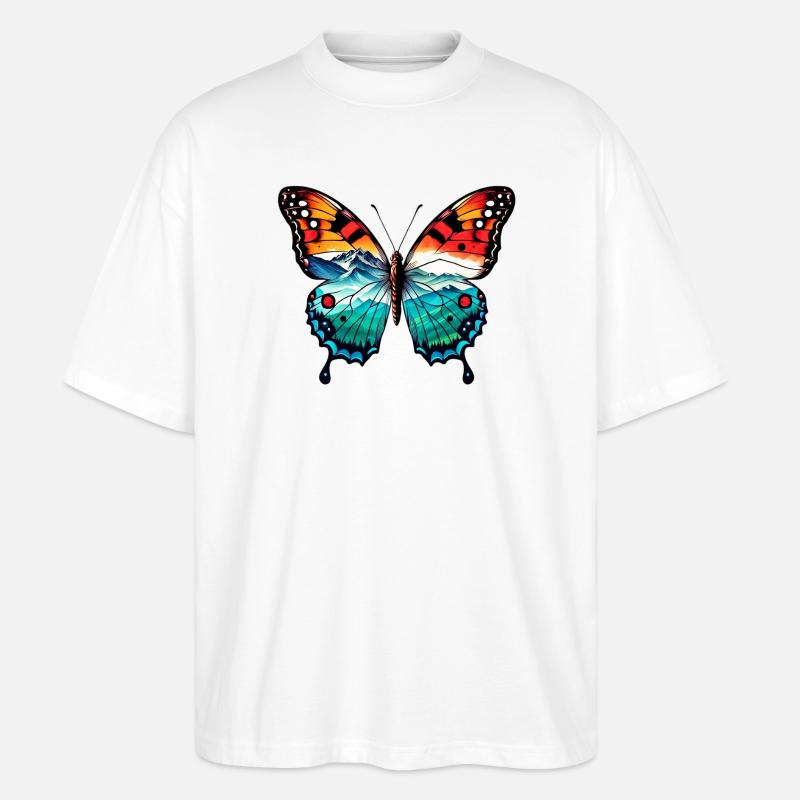 Papillon - T-shirt bio Blaster 2.0 coupe oversize Stanley/Stella Unisexe - blanc