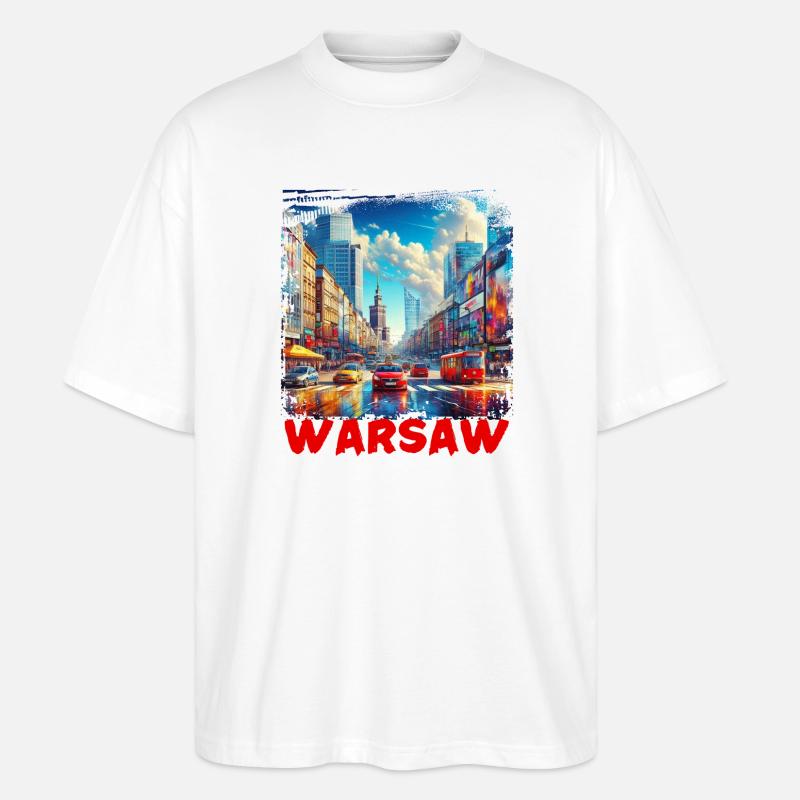 Varsovie - T-shirt bio Blaster 2.0 coupe oversize Stanley/Stella Unisexe - blanc