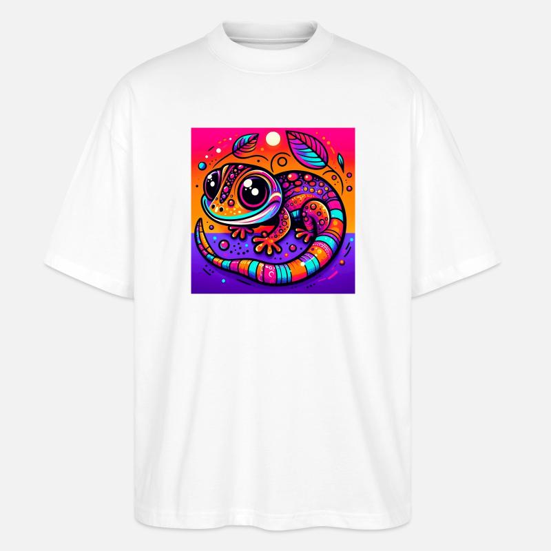 Gecko - Stanley/Stella Oversized Unisex Bio T-Shirt Blaster 2.0 - Weiß
