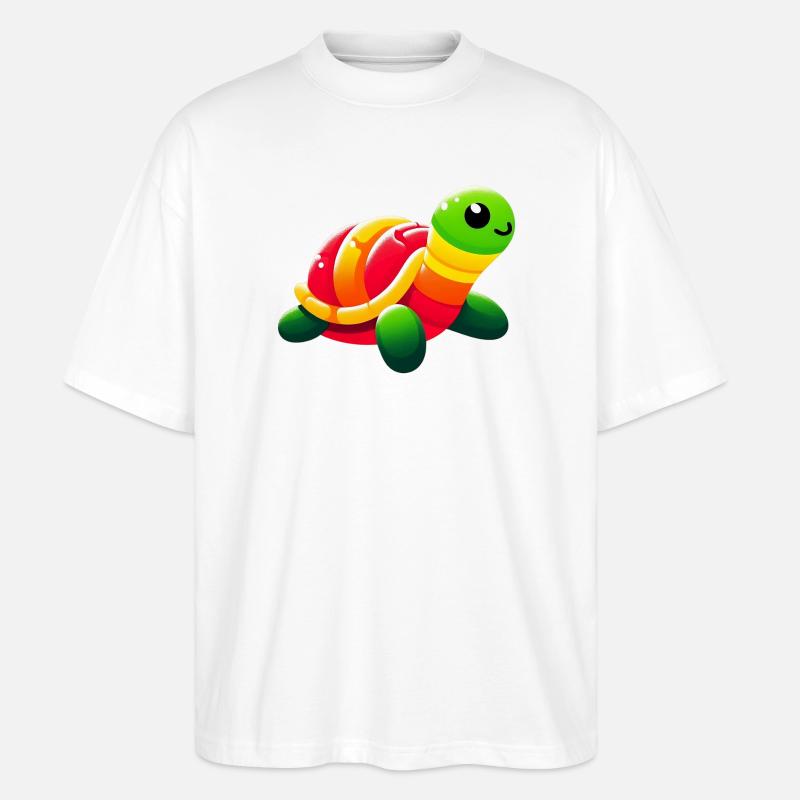 Schildkröte - Stanley/Stella Oversized Unisex Bio T-Shirt Blaster 2.0 - Weiß