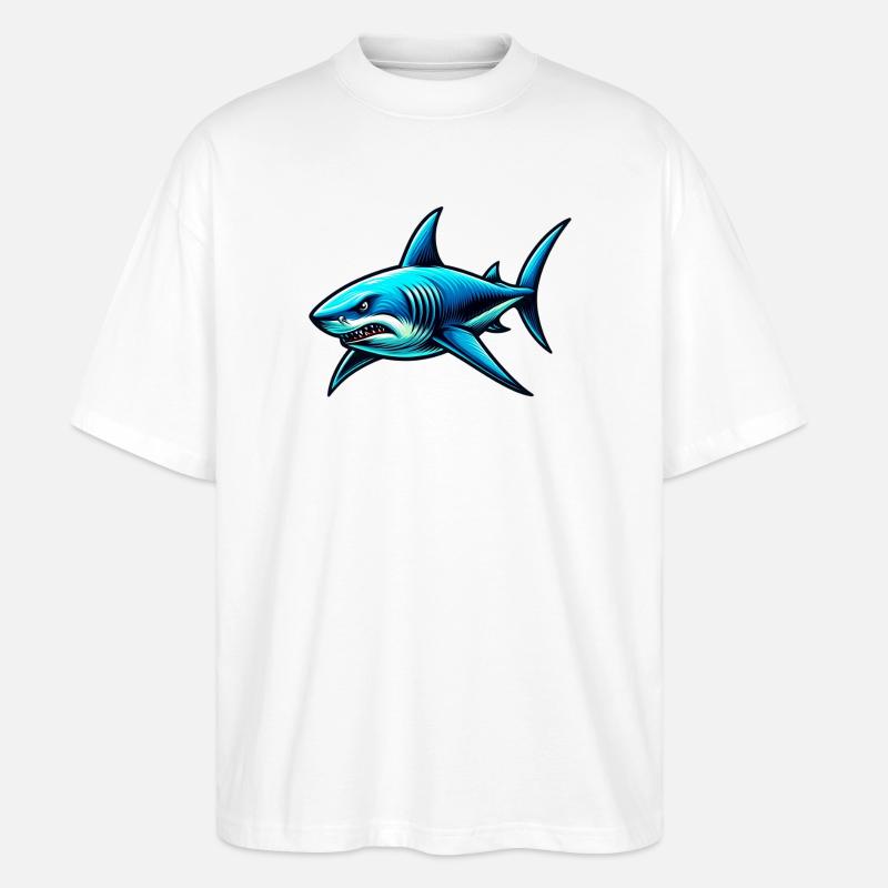 Requin - T-shirt bio Blaster 2.0 coupe oversize Stanley/Stella Unisexe - blanc