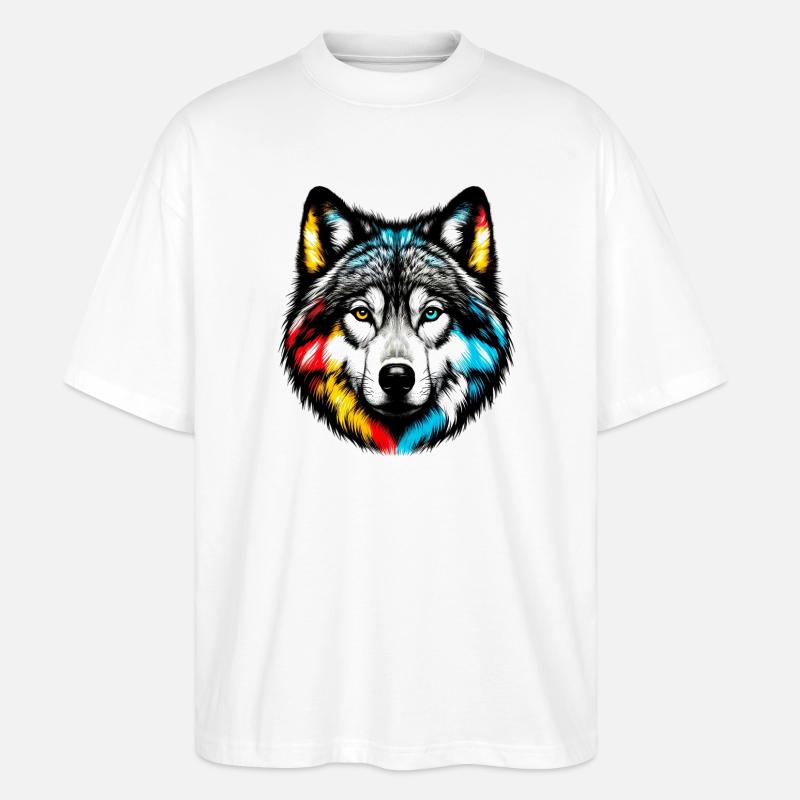 Loup - T-shirt bio Blaster 2.0 coupe oversize Stanley/Stella Unisexe - blanc