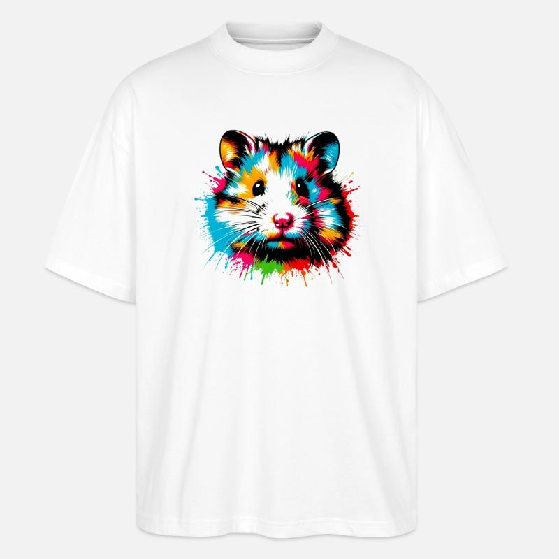 Hamster - Stanley/Stella Oversized Unisex Bio T-Shirt Blaster 2.0 - Weiß