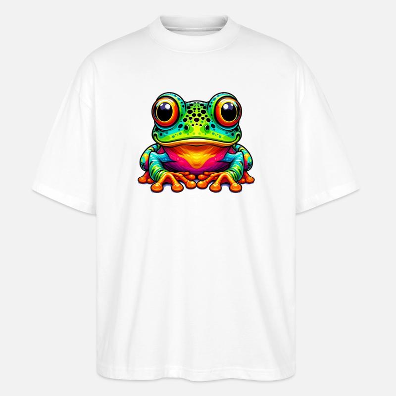 Grenouille - T-shirt bio Blaster 2.0 coupe oversize Stanley/Stella Unisexe - blanc