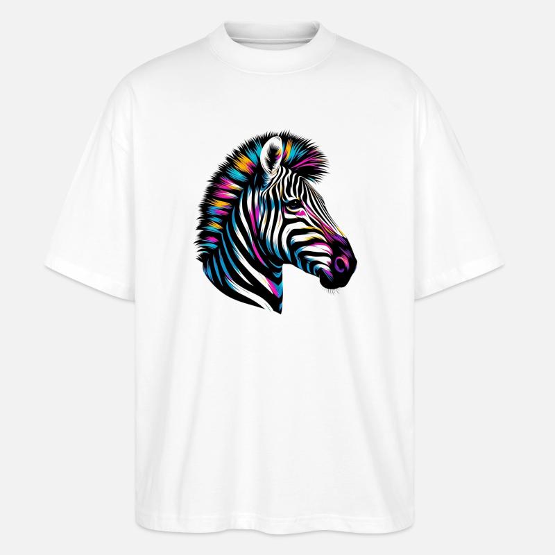 Zebra - Stanley/Stella Oversized Unisex Bio T-Shirt Blaster 2.0 - Weiß