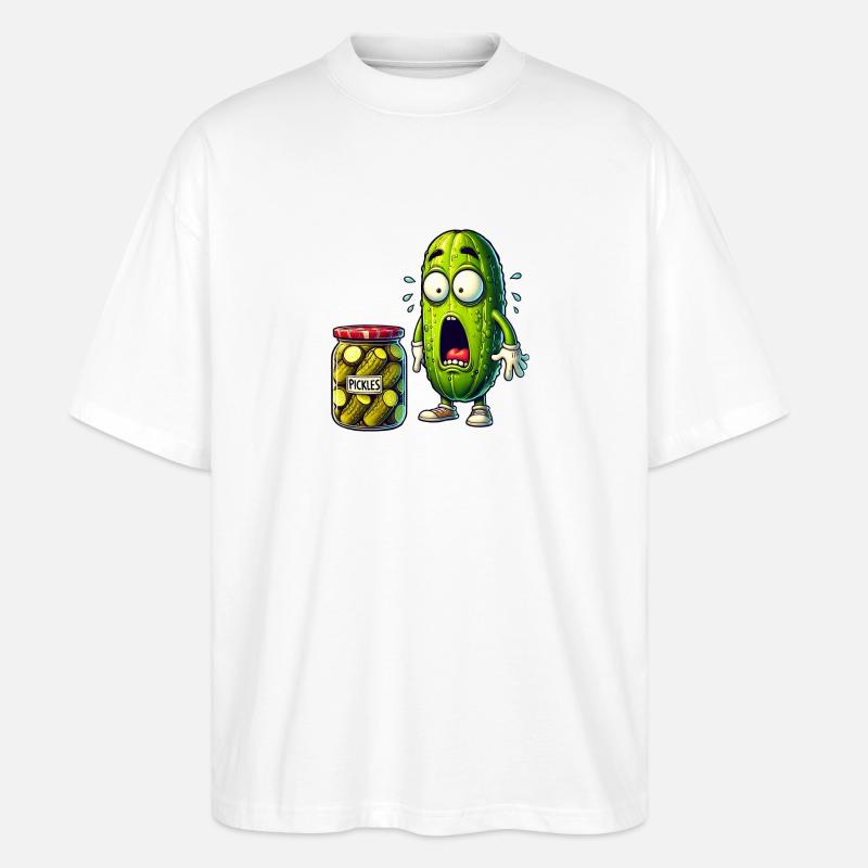 Lustiges Gurken Design - Stanley/Stella Oversized Unisex Bio T-Shirt Blaster 2.0 - Weiß