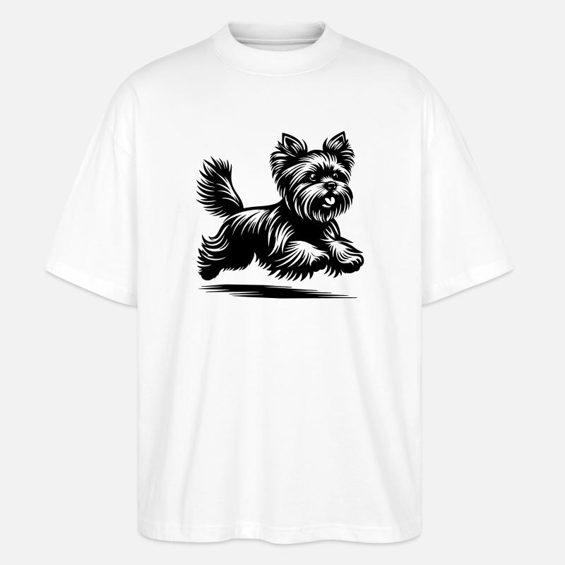 Yorkshire Terrier - T-shirt bio Blaster 2.0 coupe oversize Stanley/Stella Unisexe - blanc