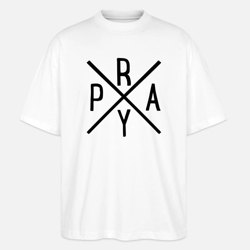 prier - T-shirt bio Blaster 2.0 coupe oversize Stanley/Stella Unisexe - blanc