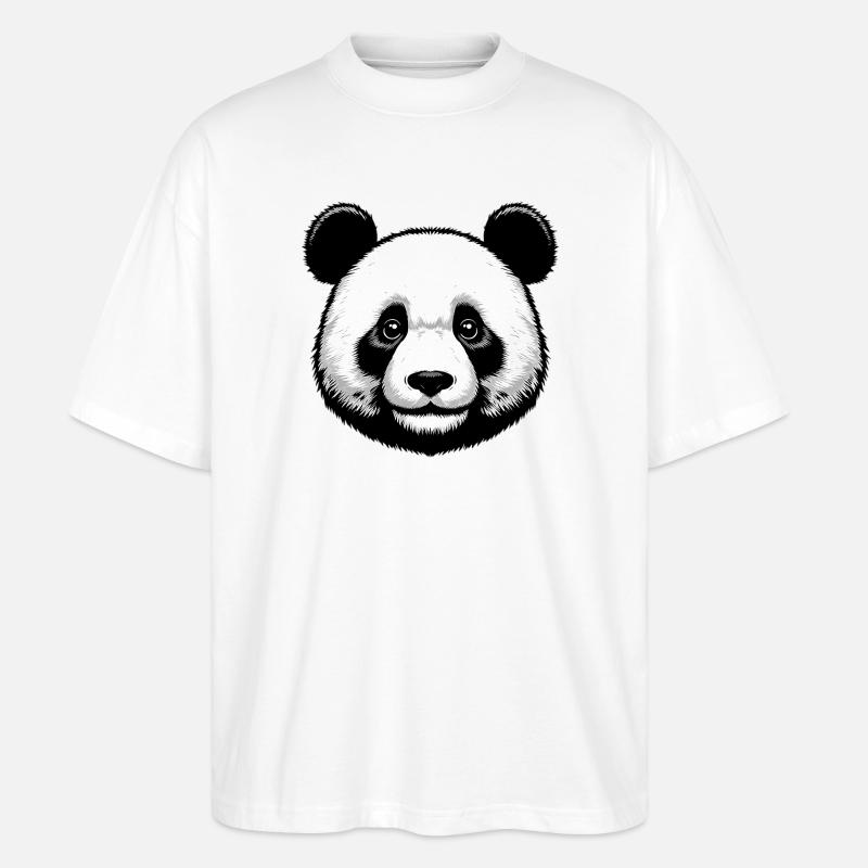 Panda - Stanley/Stella Oversized Unisex Bio T-Shirt Blaster 2.0 - Weiß