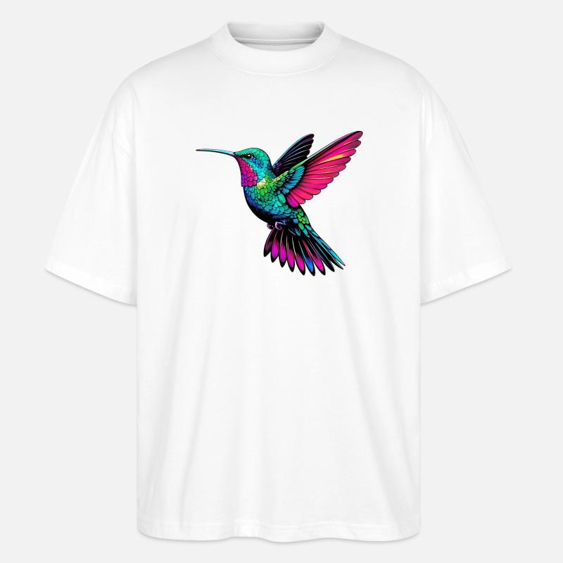 Kolibri - Stanley/Stella Oversized Unisex Bio T-Shirt Blaster 2.0 - Weiß