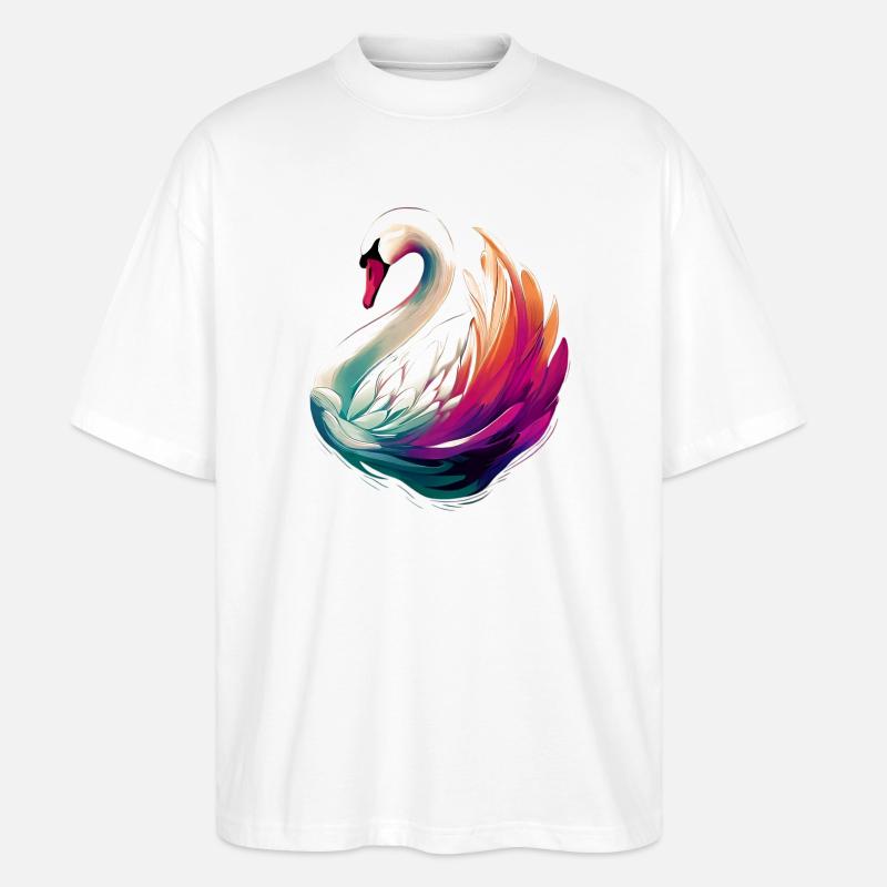 Schwan - Stanley/Stella Oversized Unisex Bio T-Shirt Blaster 2.0 - Weiß