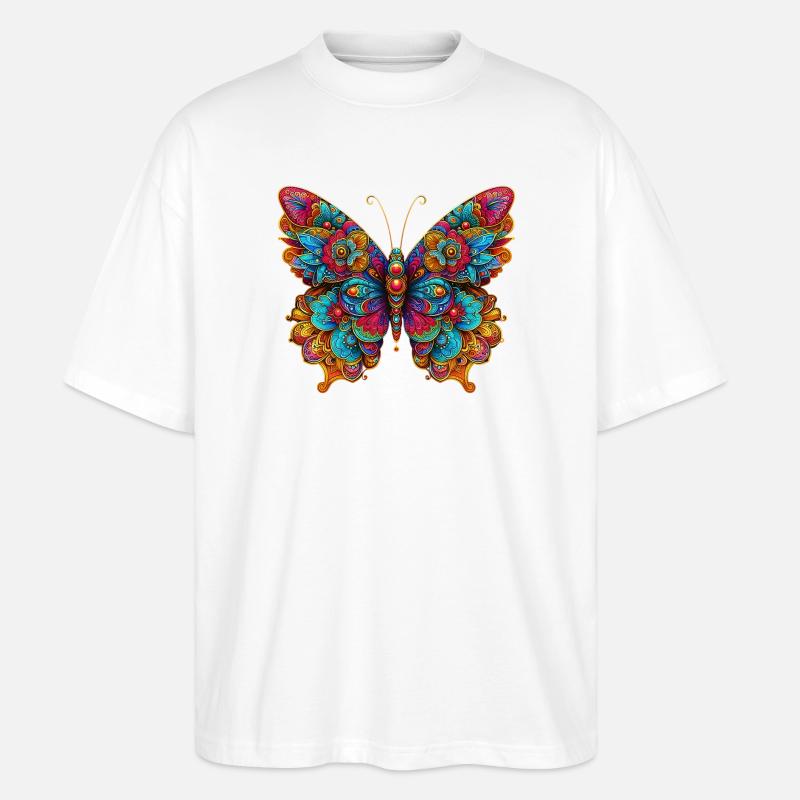 Papillon - T-shirt bio Blaster 2.0 coupe oversize Stanley/Stella Unisexe - blanc