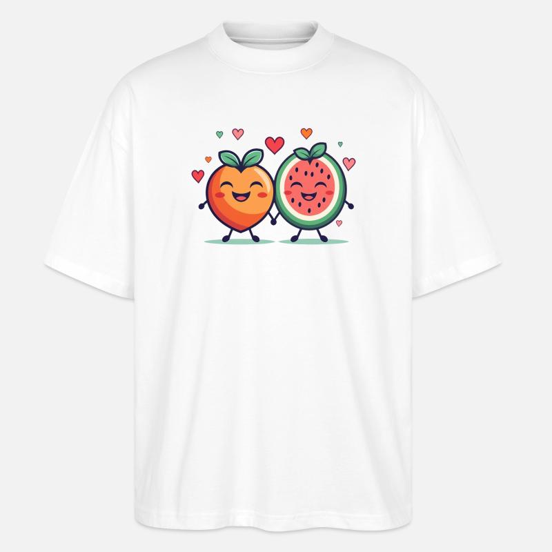 Fruchtige Leidenschaft, Liebe - Stanley/Stella Oversized Unisex Bio T-Shirt Blaster 2.0 - Weiß