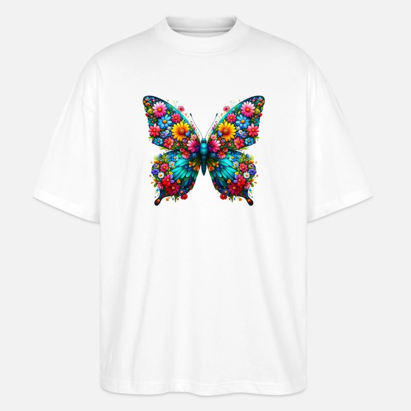 Papillon - T-shirt bio Blaster 2.0 coupe oversize Stanley/Stella Unisexe - blanc