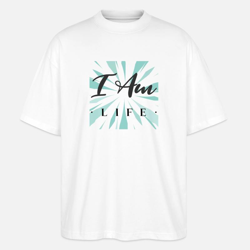 Ich bin das Leben - Stanley/Stella Oversized Unisex Bio T-Shirt Blaster 2.0 - Weiß