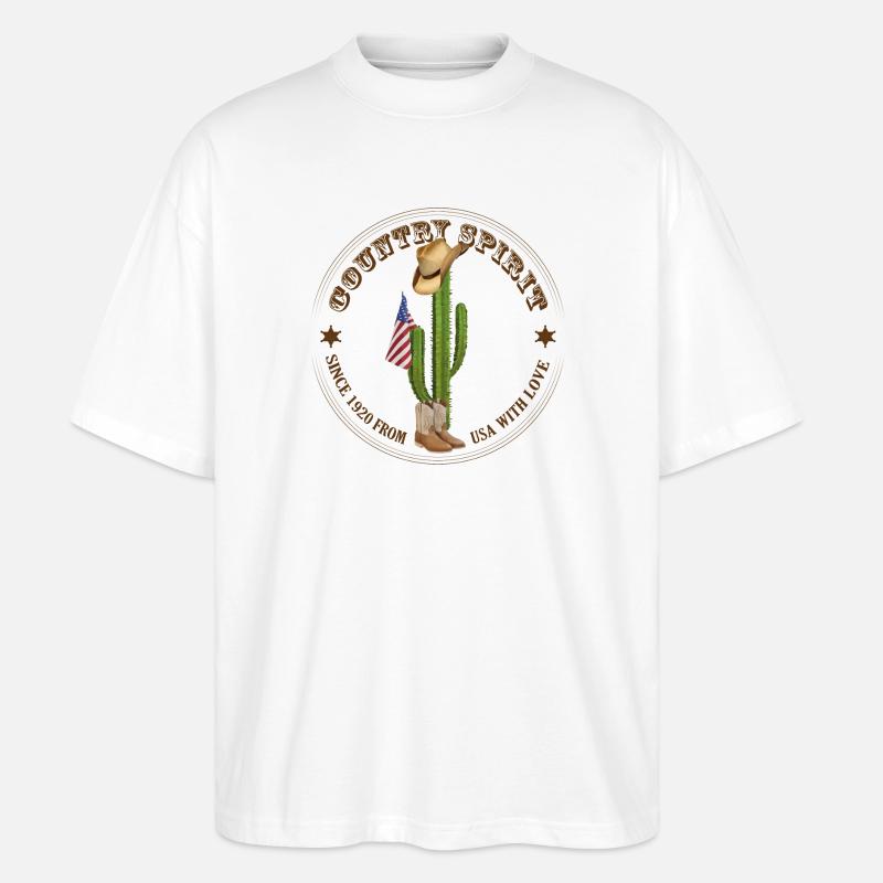 Ländlicher Geist - Stanley/Stella Oversized Unisex Bio T-Shirt Blaster 2.0 - Weiß