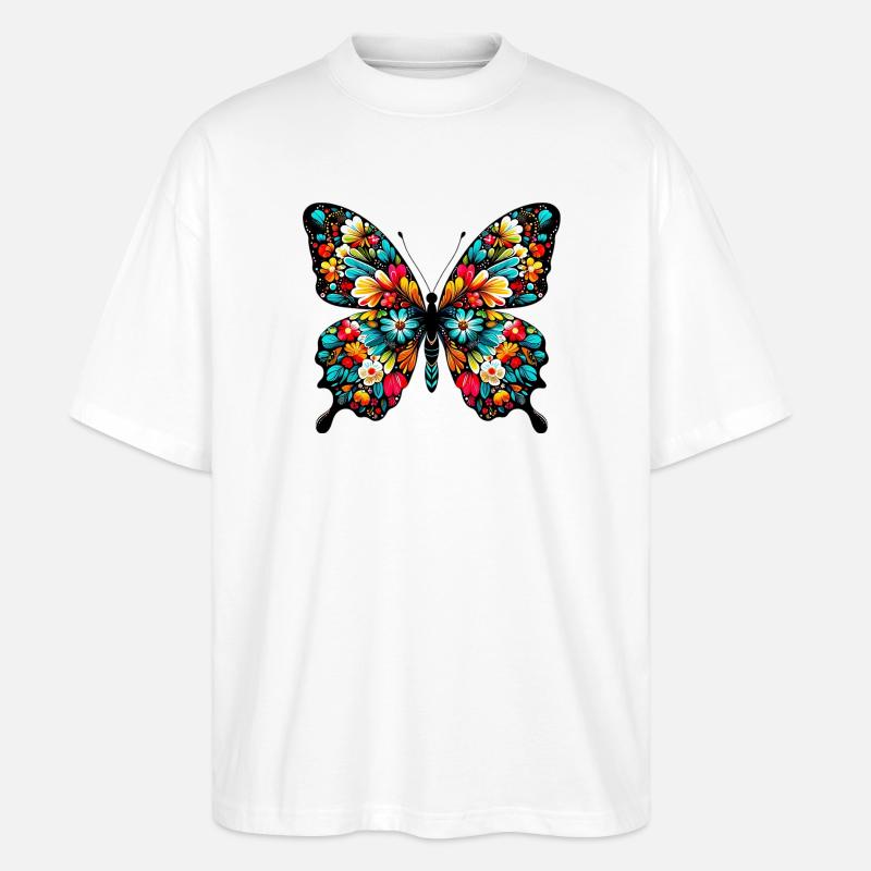 Papillon - T-shirt bio Blaster 2.0 coupe oversize Stanley/Stella Unisexe - blanc