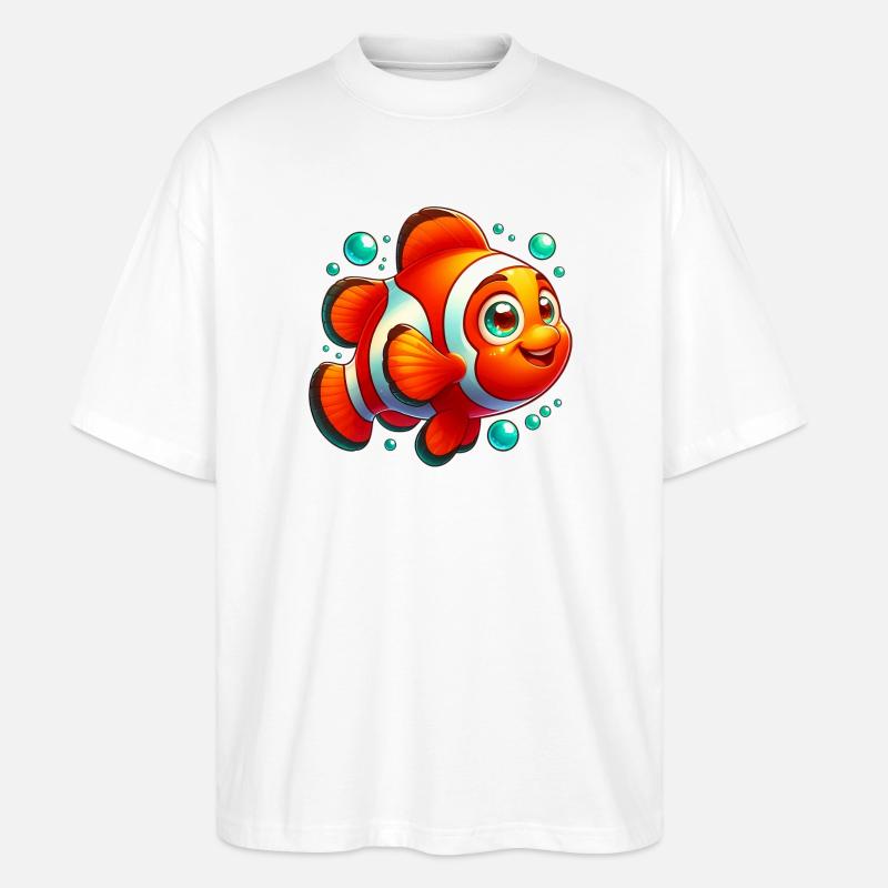 Clownfische - Stanley/Stella Oversized Unisex Bio T-Shirt Blaster 2.0 - Weiß