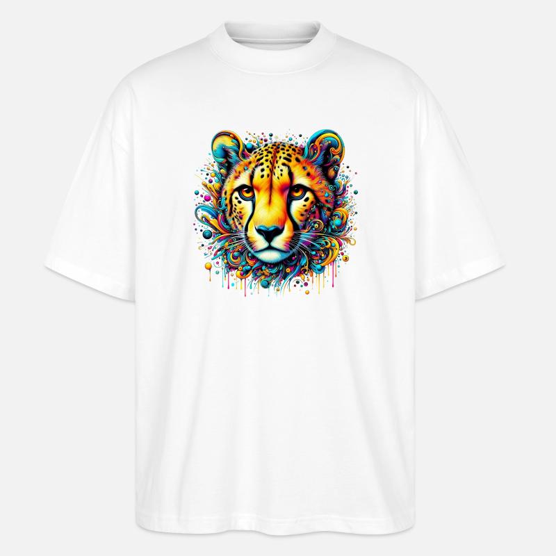Gepard - Stanley/Stella Oversized Unisex Bio T-Shirt Blaster 2.0 - Weiß