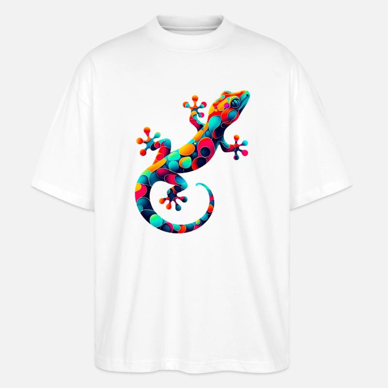 Gecko - Stanley/Stella Oversized Unisex Bio T-Shirt Blaster 2.0 - Weiß