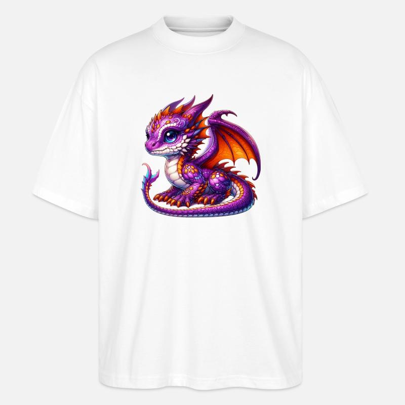 Drache - Stanley/Stella Oversized Unisex Bio T-Shirt Blaster 2.0 - Weiß