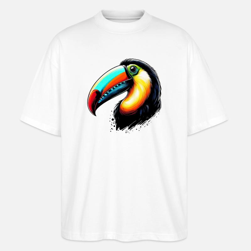 Toucan - T-shirt bio Blaster 2.0 coupe oversize Stanley/Stella Unisexe - blanc
