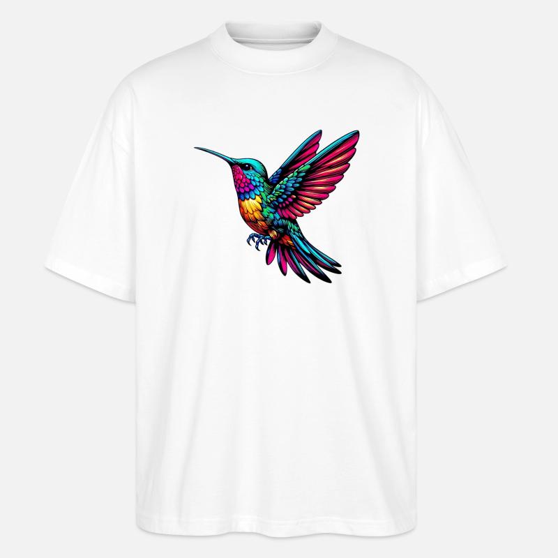 Kolibri - Stanley/Stella Oversized Unisex Bio T-Shirt Blaster 2.0 - Weiß