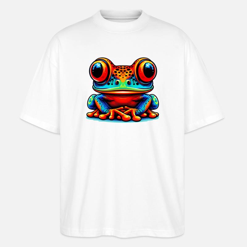 Frosch - Stanley/Stella Oversized Unisex Bio T-Shirt Blaster 2.0 - Weiß