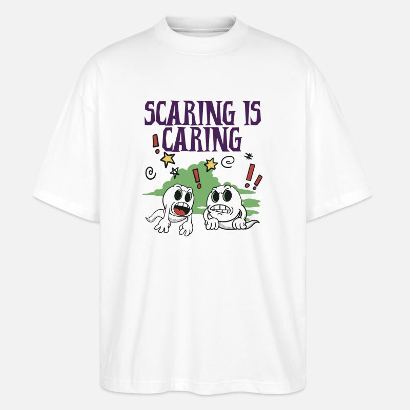 Halloween - Scaring is Caring - Stanley/Stella Oversized Unisex Bio T-Shirt Blaster 2.0 - Weiß