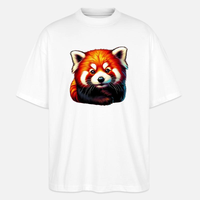 Kleiner Panda - Stanley/Stella Oversized Unisex Bio T-Shirt Blaster 2.0 - Weiß