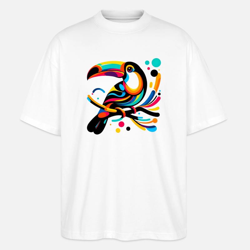Tukan - Stanley/Stella Oversized Unisex Bio T-Shirt Blaster 2.0 - Weiß