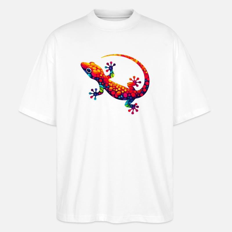 Gecko - Stanley/Stella Oversized Unisex Bio T-Shirt Blaster 2.0 - Weiß
