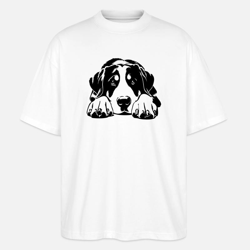 Großer Schweizer Sennenhund - Stanley/Stella Oversized Unisex Bio T-Shirt Blaster 2.0 - Weiß