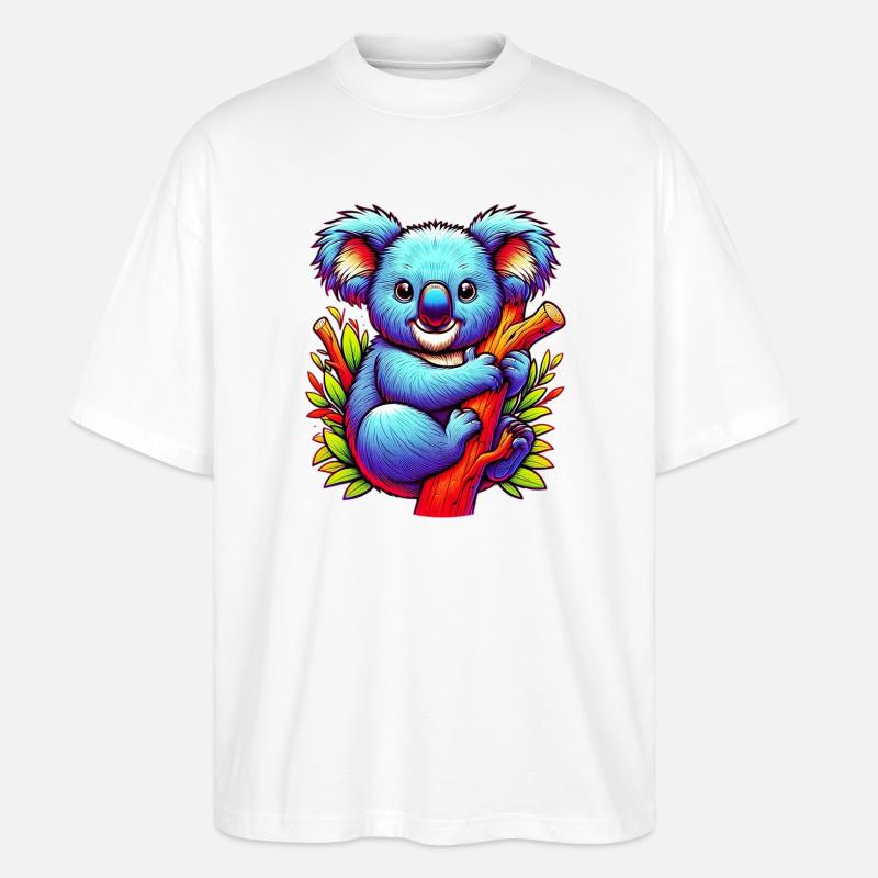 Koala - Stanley/Stella Oversized Unisex Bio T-Shirt Blaster 2.0 - Weiß