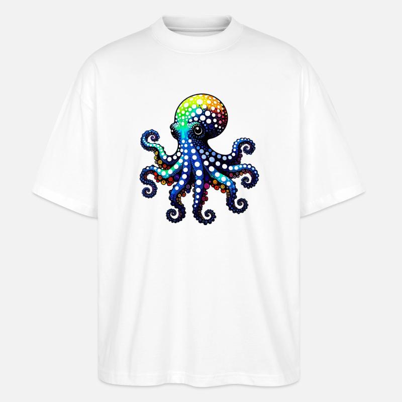 Krake - Stanley/Stella Oversized Unisex Bio T-Shirt Blaster 2.0 - Weiß