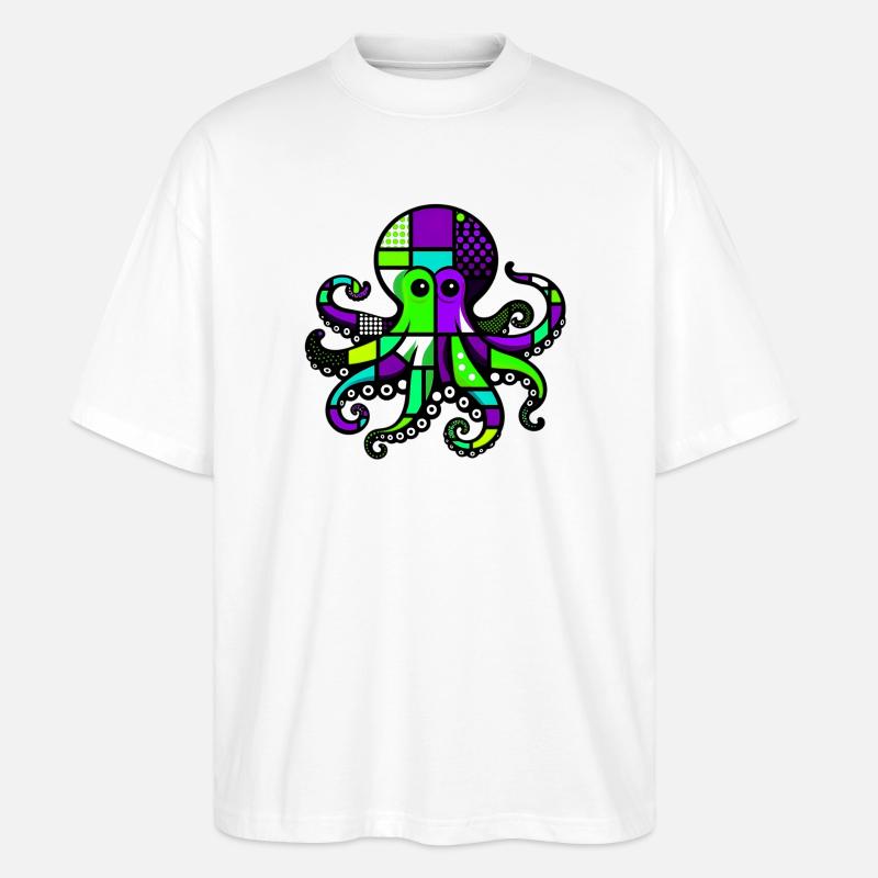Pieuvre - T-shirt bio Blaster 2.0 coupe oversize Stanley/Stella Unisexe - blanc