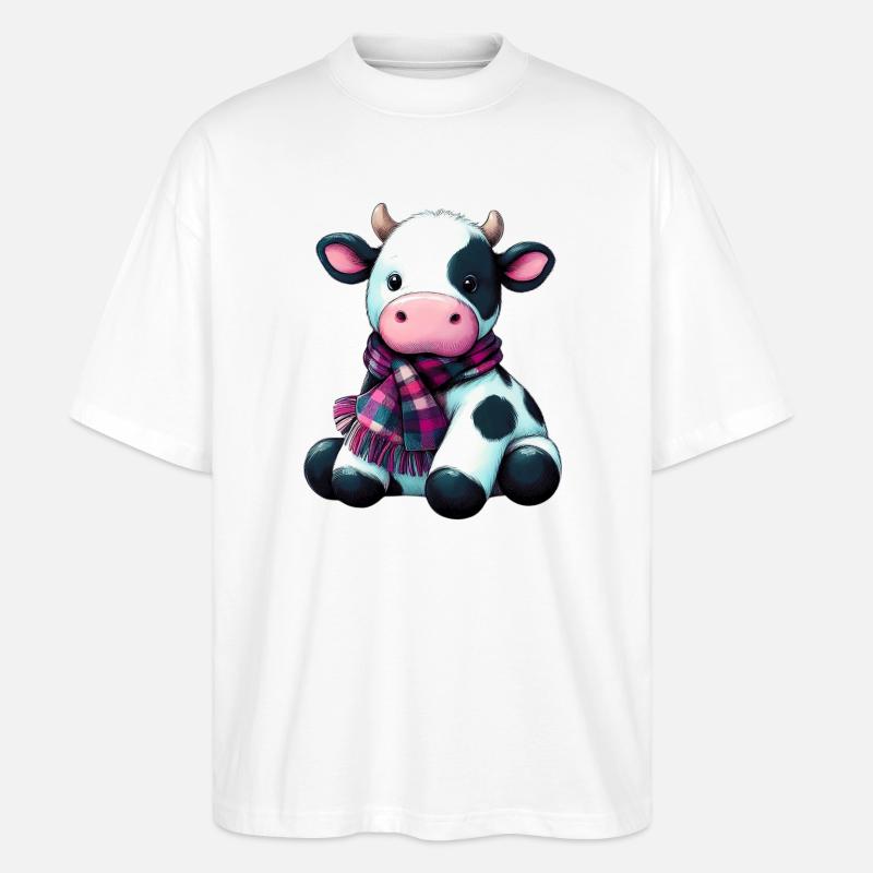 Kuh - Stanley/Stella Oversized Unisex Bio T-Shirt Blaster 2.0 - Weiß