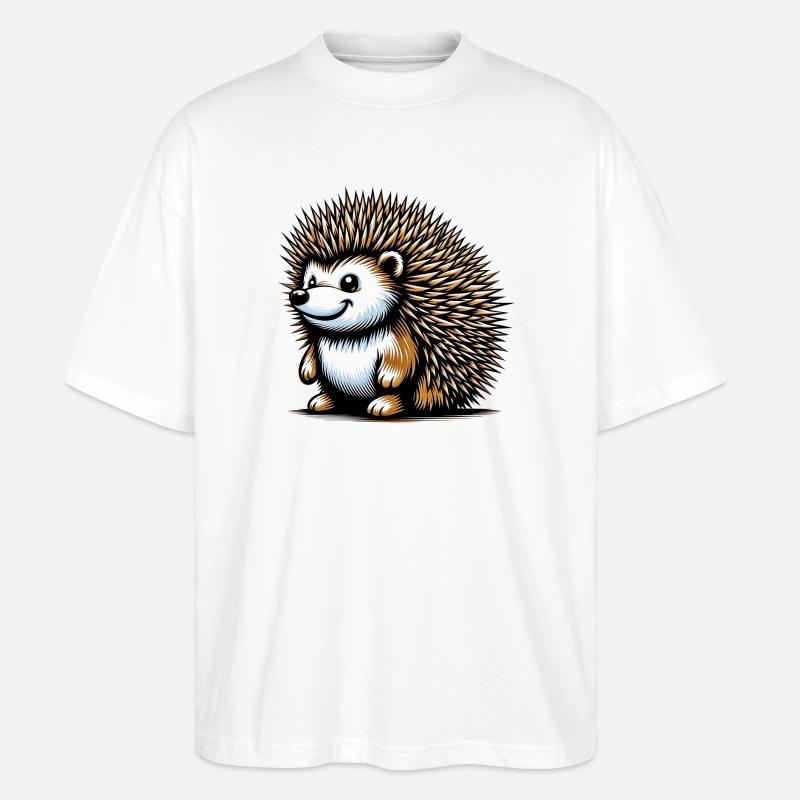 Igel - Stanley/Stella Oversized Unisex Bio T-Shirt Blaster 2.0 - Weiß