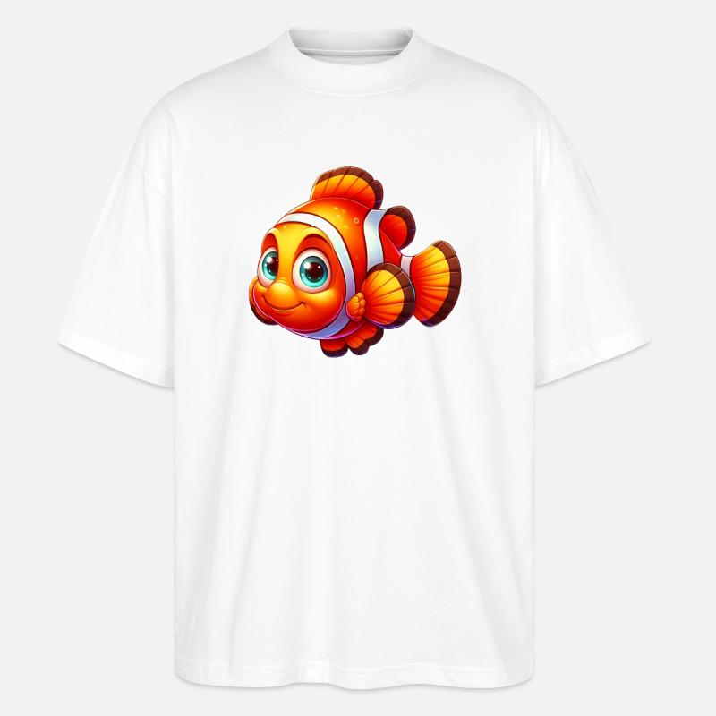 Clownfische - Stanley/Stella Oversized Unisex Bio T-Shirt Blaster 2.0 - Weiß