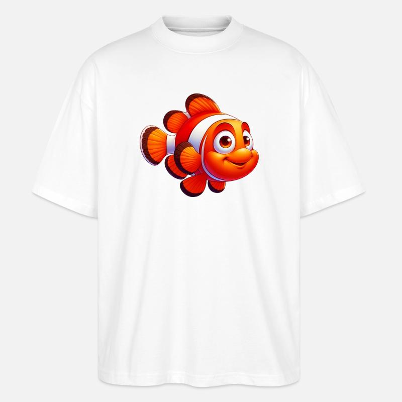 Clownfische - Stanley/Stella Oversized Unisex Bio T-Shirt Blaster 2.0 - Weiß