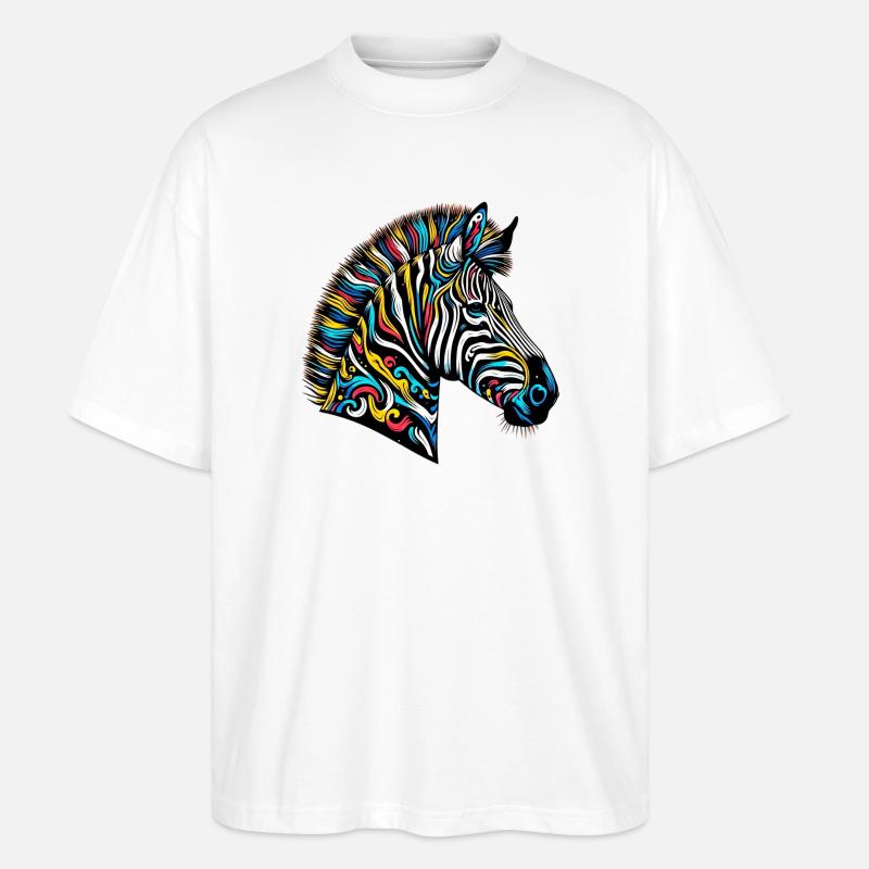 Zebra - Stanley/Stella Oversized Unisex Bio T-Shirt Blaster 2.0 - Weiß