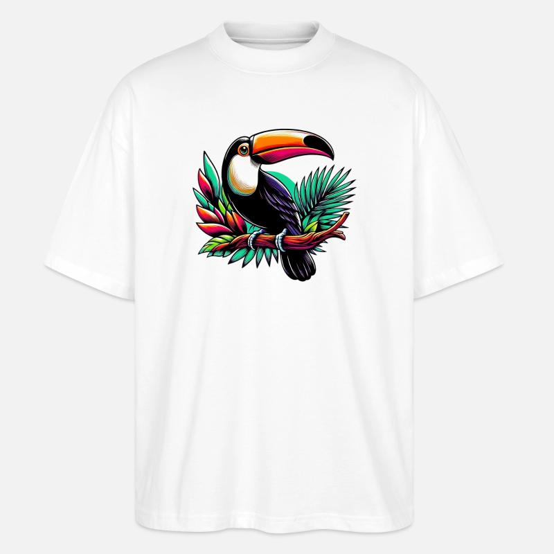 Tukan - Stanley/Stella Oversized Unisex Bio T-Shirt Blaster 2.0 - Weiß