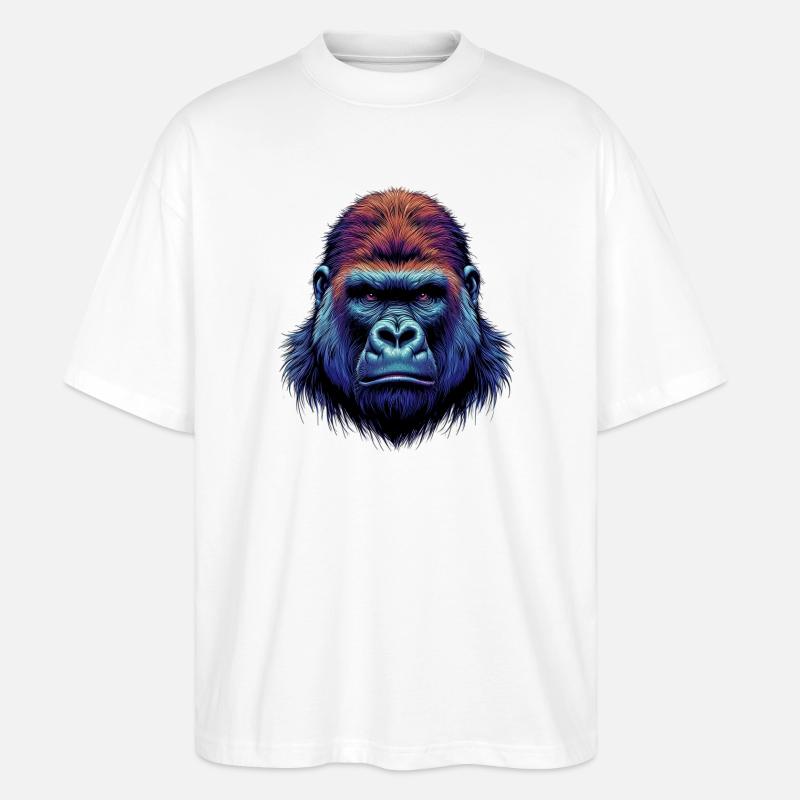 Gorilla - Stanley/Stella Oversized Unisex Bio T-Shirt Blaster 2.0 - Weiß