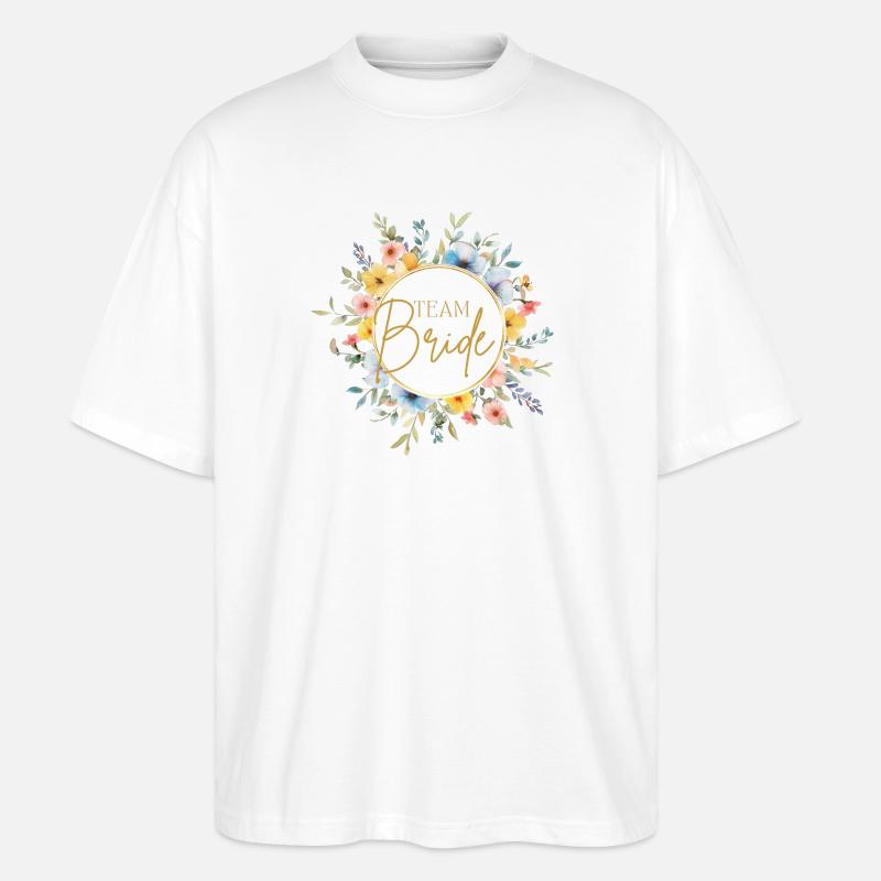 Team Bride! Customizable - Stanley/Stella Oversized Unisex Organic T-shirt Blaster 2.0 - white