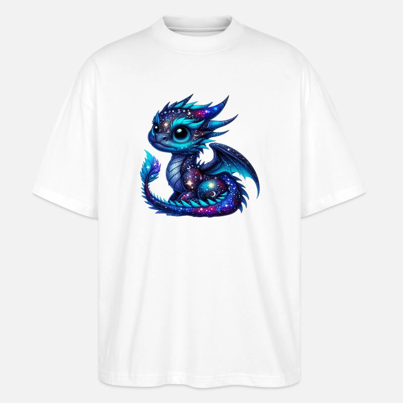 Drache - Stanley/Stella Oversized Unisex Bio T-Shirt Blaster 2.0 - Weiß