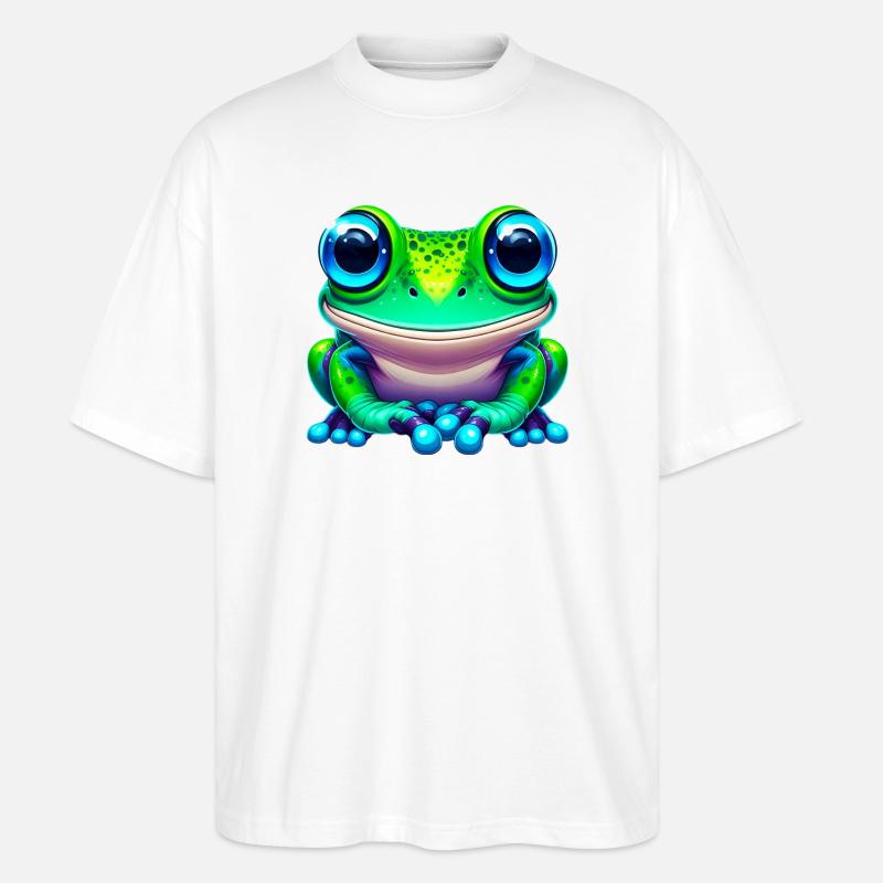 Frosch - Stanley/Stella Oversized Unisex Bio T-Shirt Blaster 2.0 - Weiß