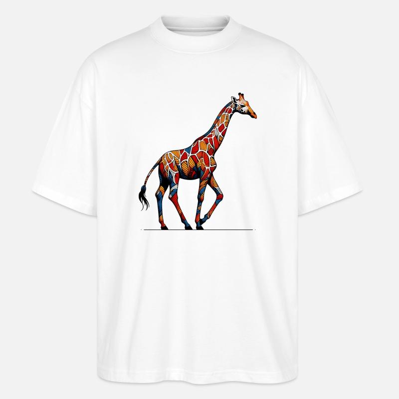 Giraffe - Stanley/Stella Oversized Unisex Bio T-Shirt Blaster 2.0 - Weiß